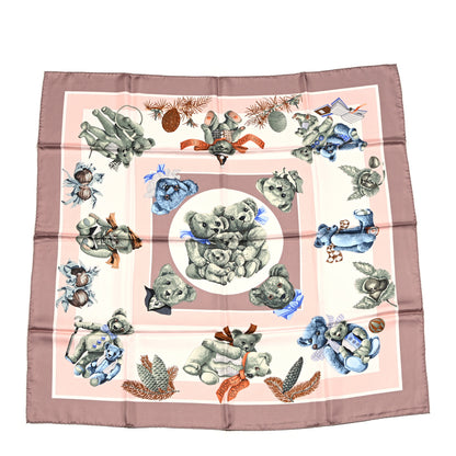 Hermes Silk Confident Des Coeurs Scarf 90 Purple Multicolor 1 of 5