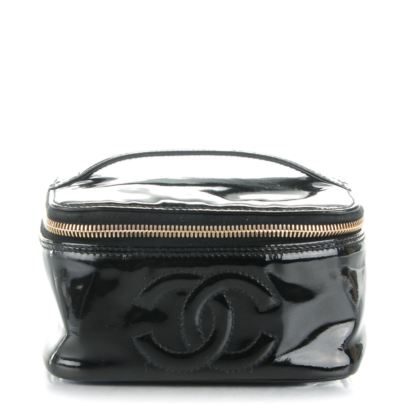 Patent Vanity Cosmetic Case Black