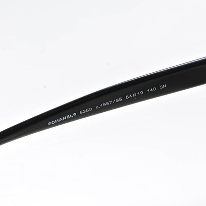 Chanel Acetate CC Cat Eye Summer Sunglasses 5350 Black Beige 5 of 8