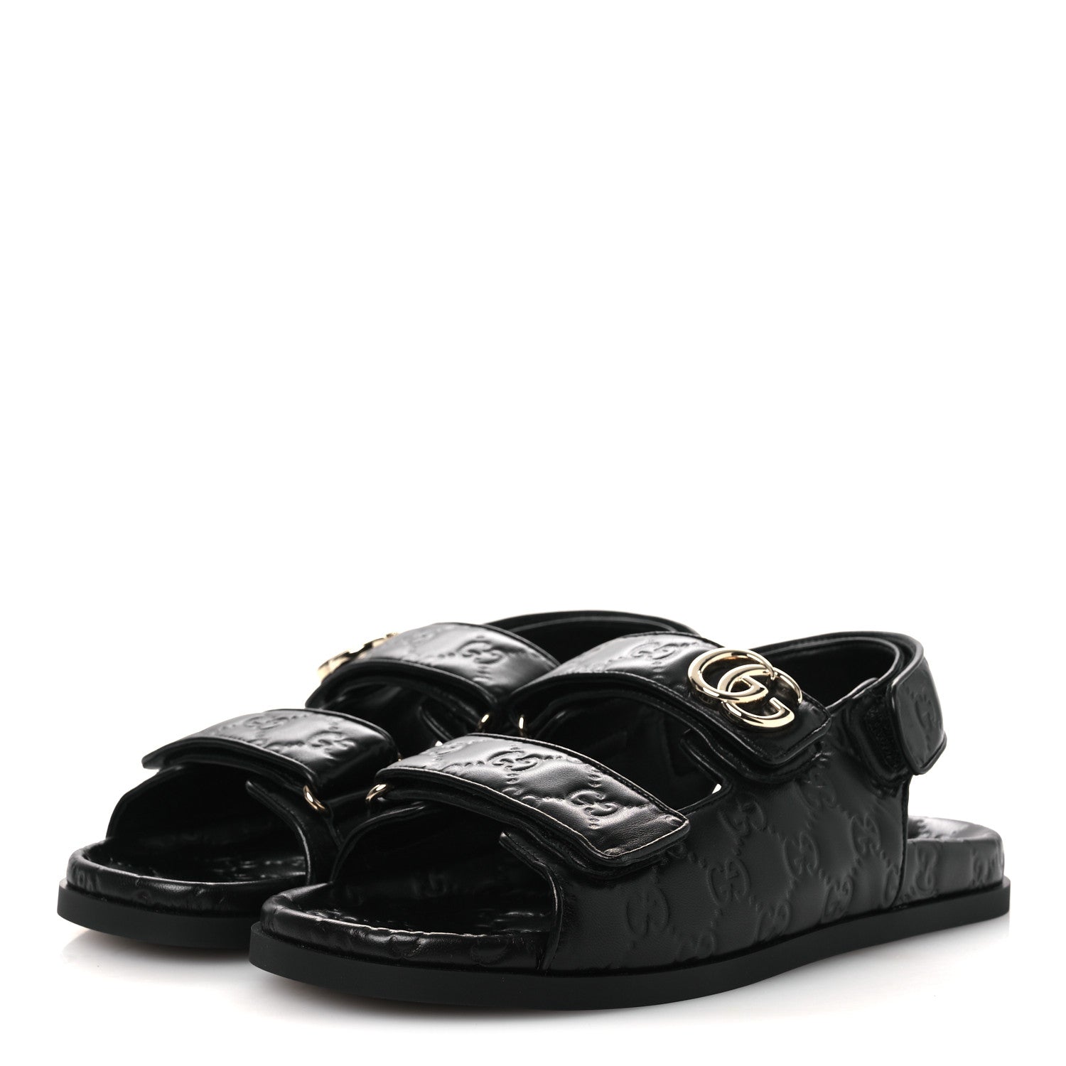 Gucci Guccissima GG Embossed Womens Sandals 40 Black 4 of 11