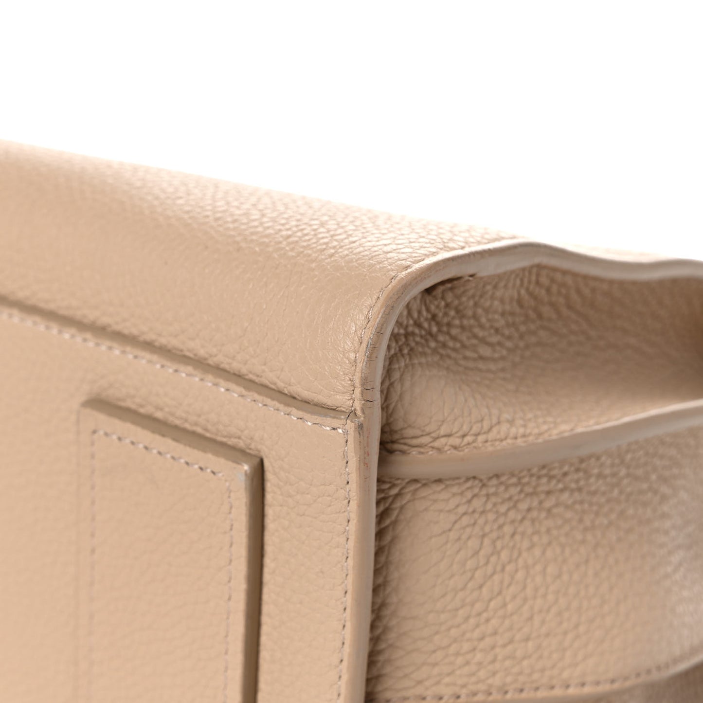 Grained Calfskin Small Supple Sac De Jour Dark Beige