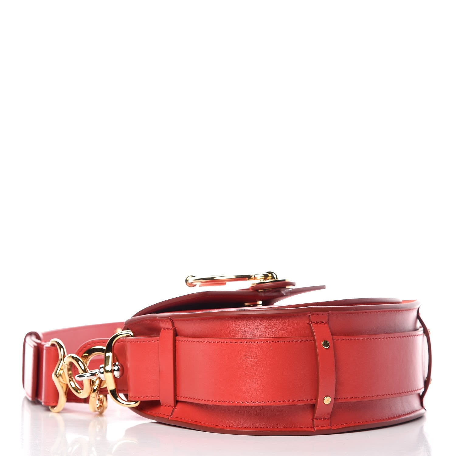 Chloe Calfskin Small Tess Bag Plaid Red 5 of 8