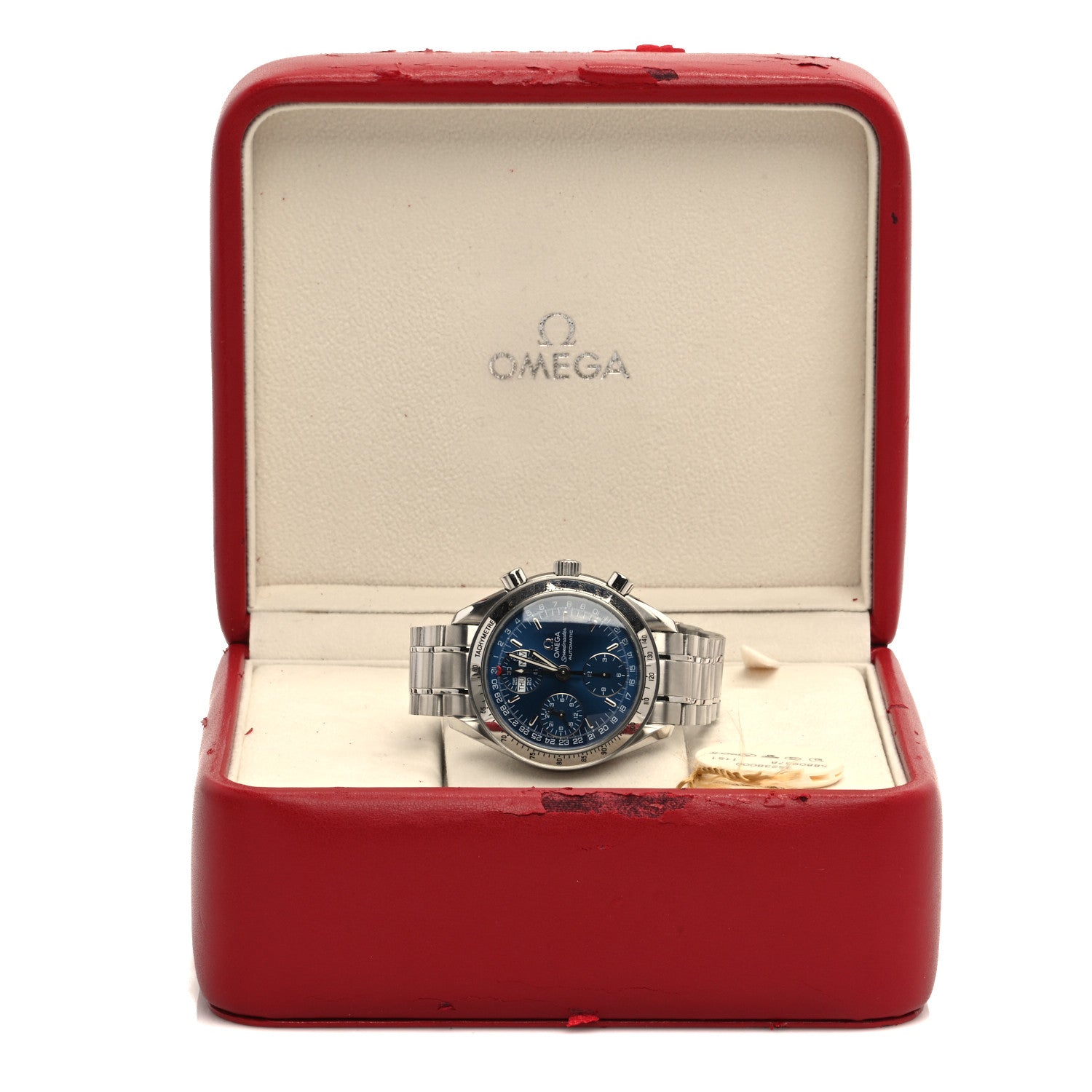 Omega Stainless Steel 39mm Speedmaster Triple Calendar Chronograph Automatic Watch Blue 3523.80 5 of 5