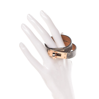 Hermes Lizard Kelly Double Tour Bracelet T1 Ombre 2 of 7