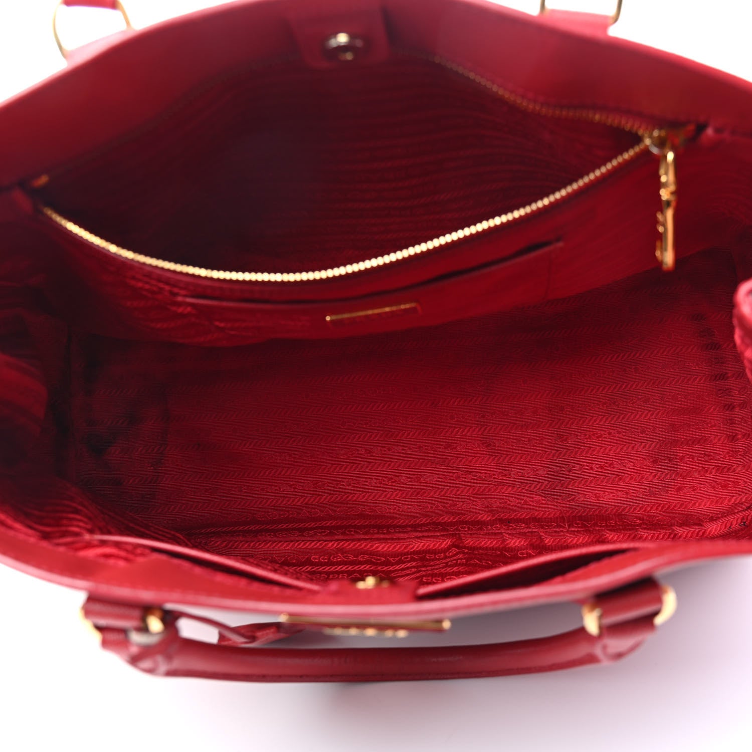Prada Saffiano Lux Large Tote Fuoco 5 of 19