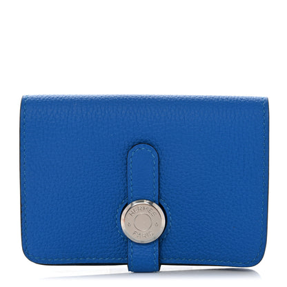 Hermes Togo Dogon Card Case Bleu France 1 of 8