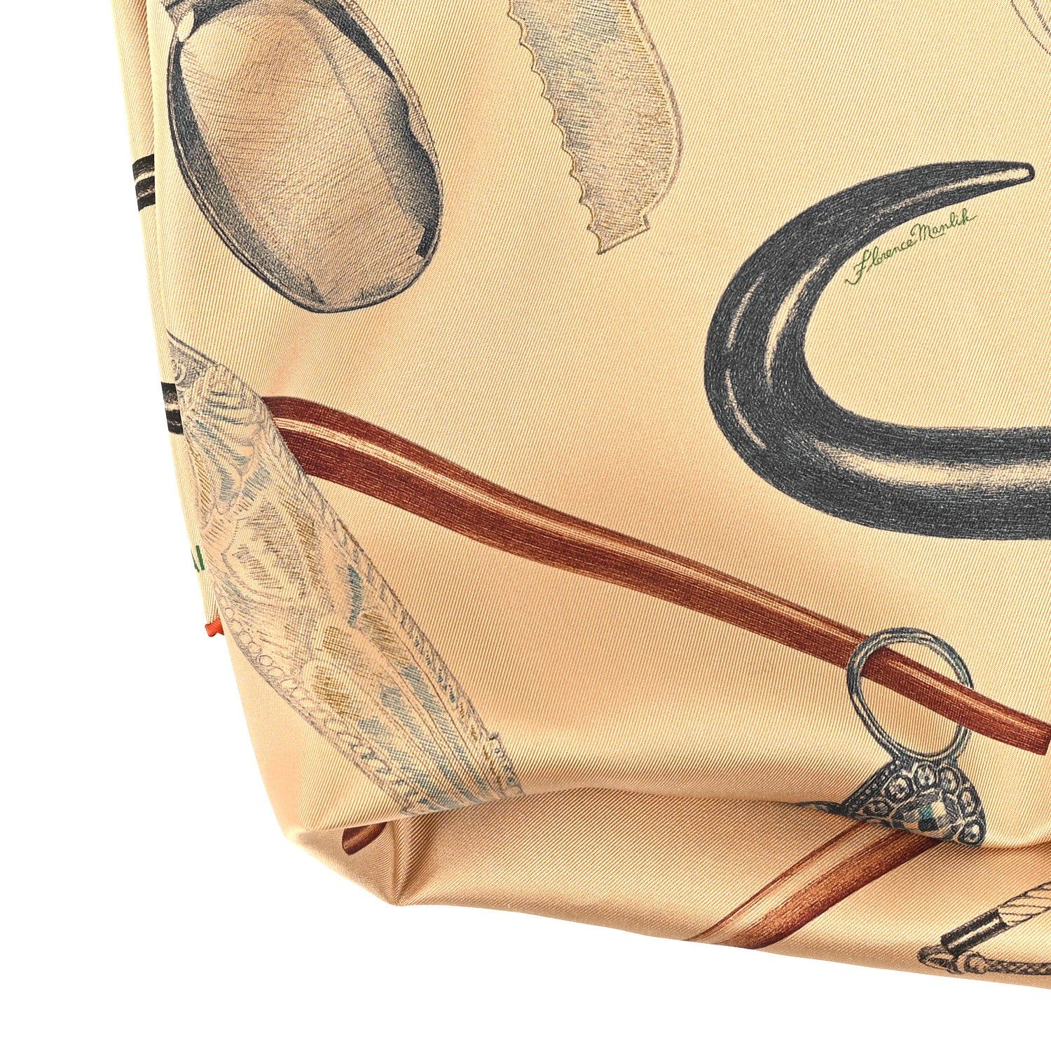 Hermes Silk Nous Sommes Inseparables Scarf 90 Beige Dore Brun 3 of 5