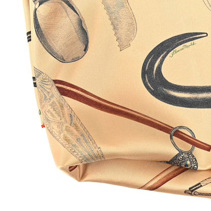 Hermes Silk Nous Sommes Inseparables Scarf 90 Beige Dore Brun 3 of 5
