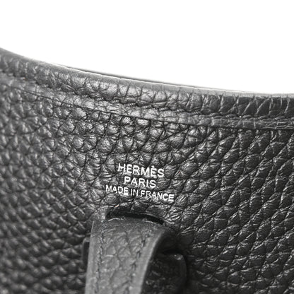 Hermes Taurillon Clemence Evelyne TPM Black 6 of 11