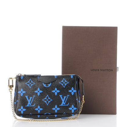 Louis Vuitton Colored Monogram Mini Pochette Accessories Blue Black 7 of 7
