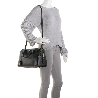 Prada Saffiano Lux Bowler Black 2 of 12