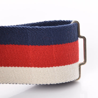 Gucci Canvas Torchon Double G Sylvie Web Belt 75 30 Red White Blue 5 of 5