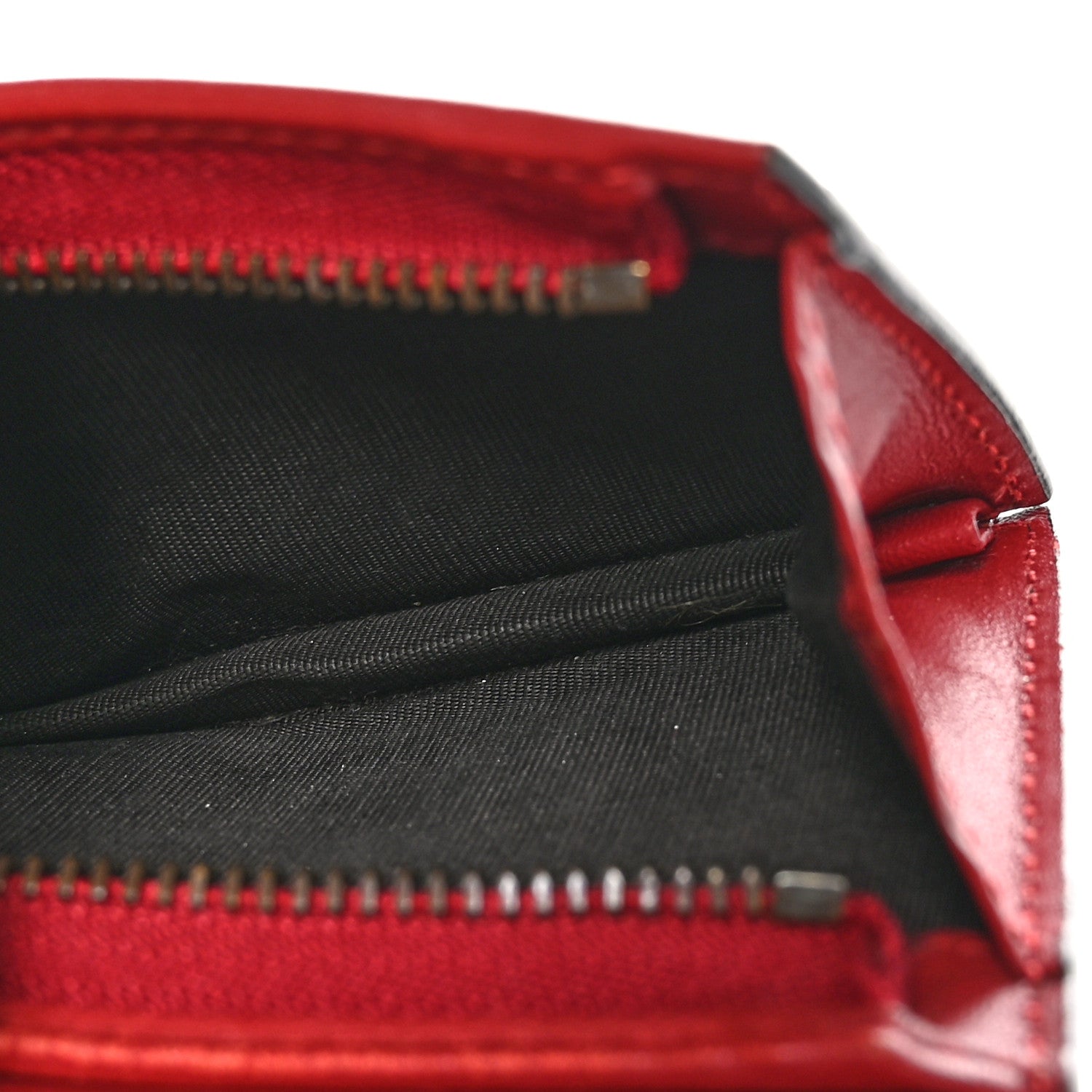 Gucci GG Supreme Monogram Cherry Embellished Card Case Wallet Hibiscus Red 6 of 8