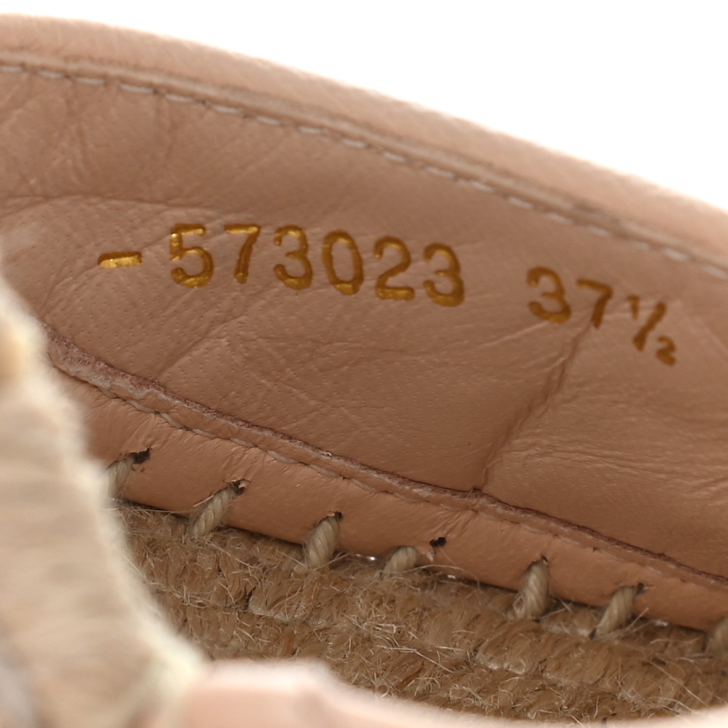 Nappa Matelasse GG Marmont Ankle Wrap Platform 35/120mm Espadrille Wedges 37.5 Skin Rose