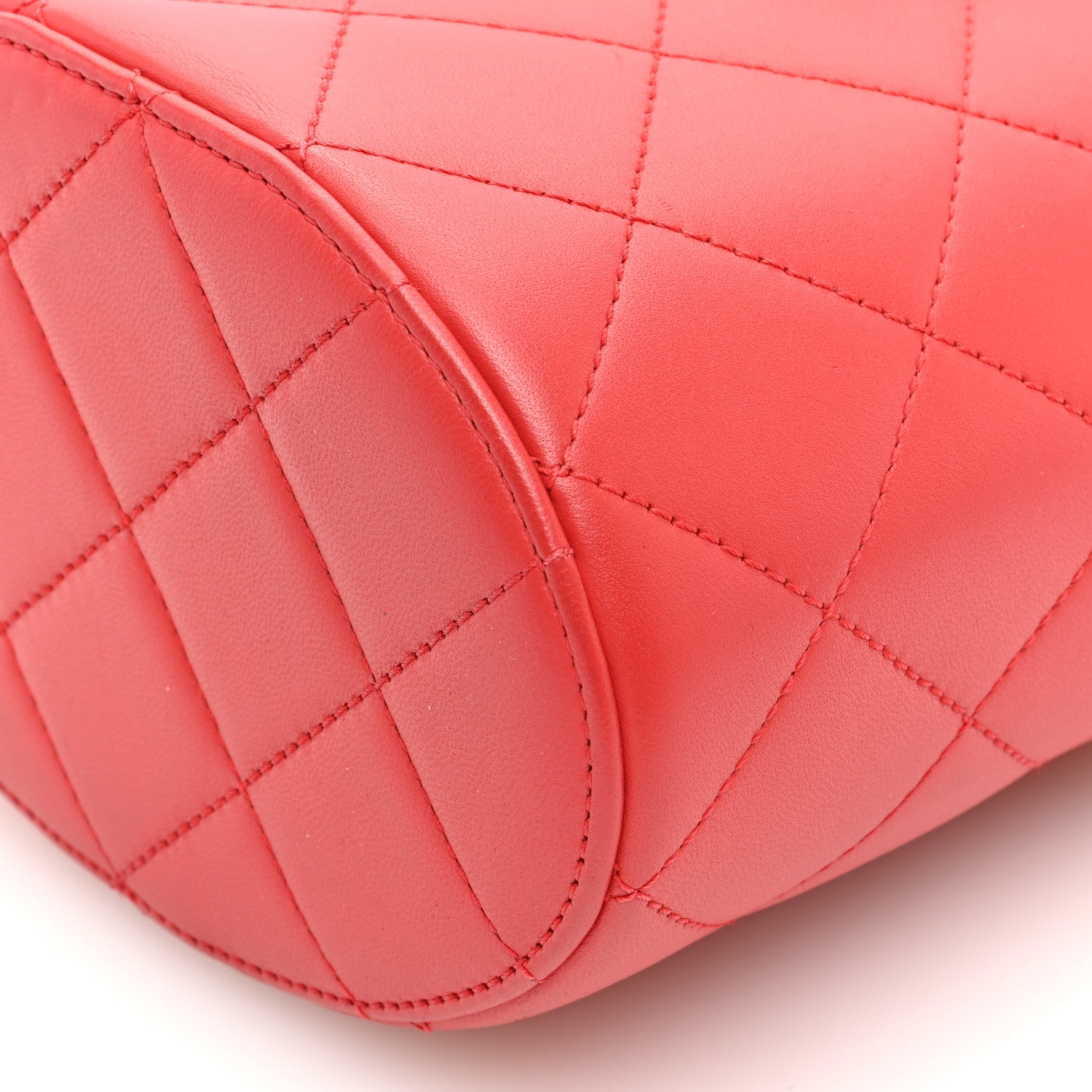 Chanel Lambskin Resin Elegant Chain Vanity Case Red 11 of 11