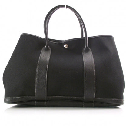 Hermes Toile Leather Garden Party Tote 1 of 9