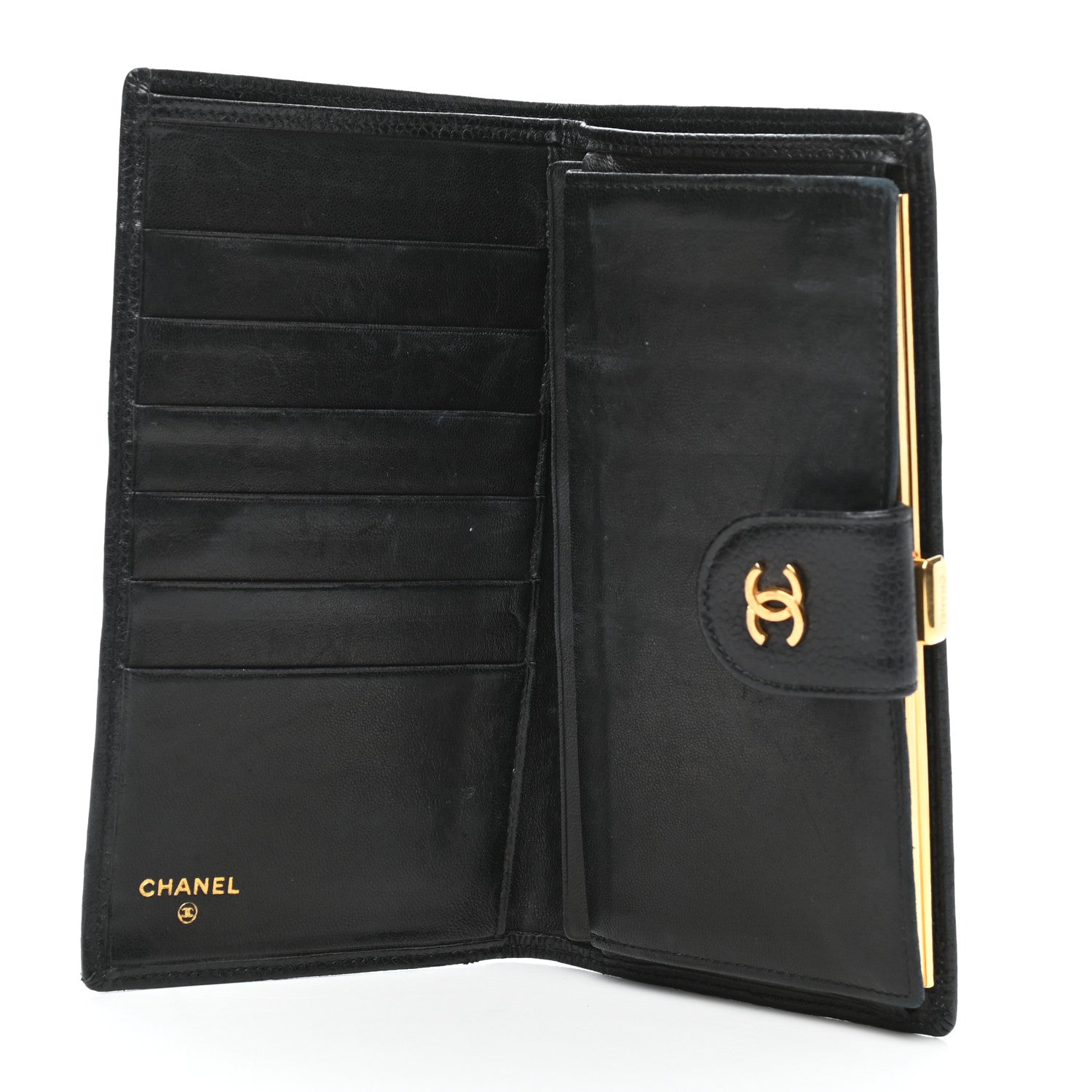 Chanel Caviar Stitched French Wallet Black 5 of 12