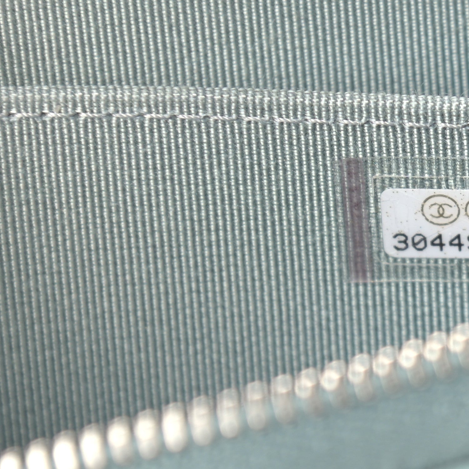 Chanel Caviar Quilted Zip Card Holder Light Blue 9 of 17