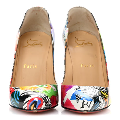 Christian Louboutin Patent Sapeur Hot Chick 100 Pumps 35.5 Multicolor 3 of 10
