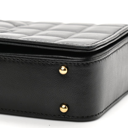 Chanel Lambskin Quilted CC Chocolate Bar Flap Black 10 of 15