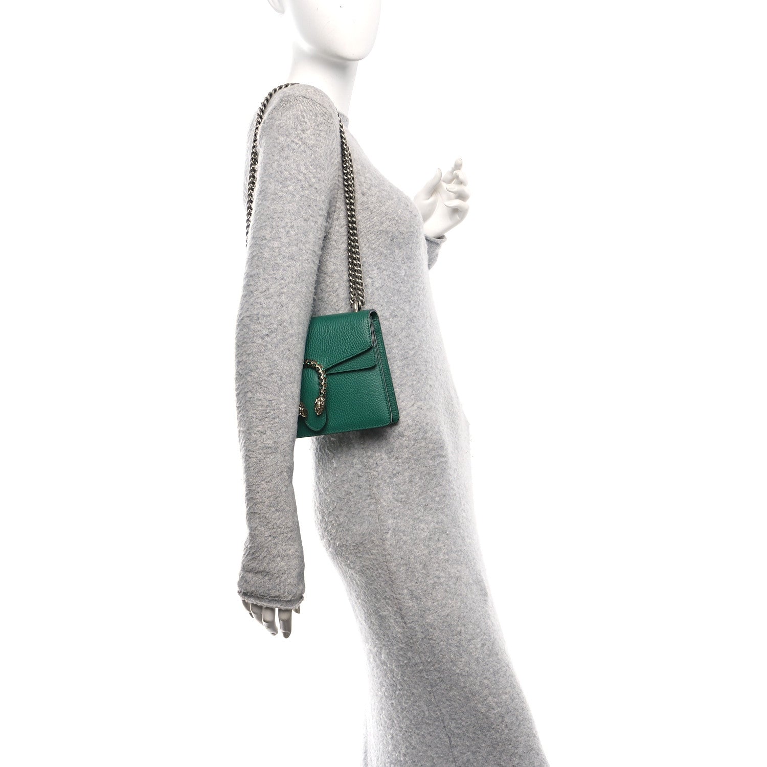 Gucci Calfskin Mini Dionysus Shoulder Bag Emerald 2 of 12