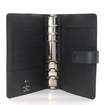 Louis Vuitton Epi Medium Ring Agenda Black 4 of 7