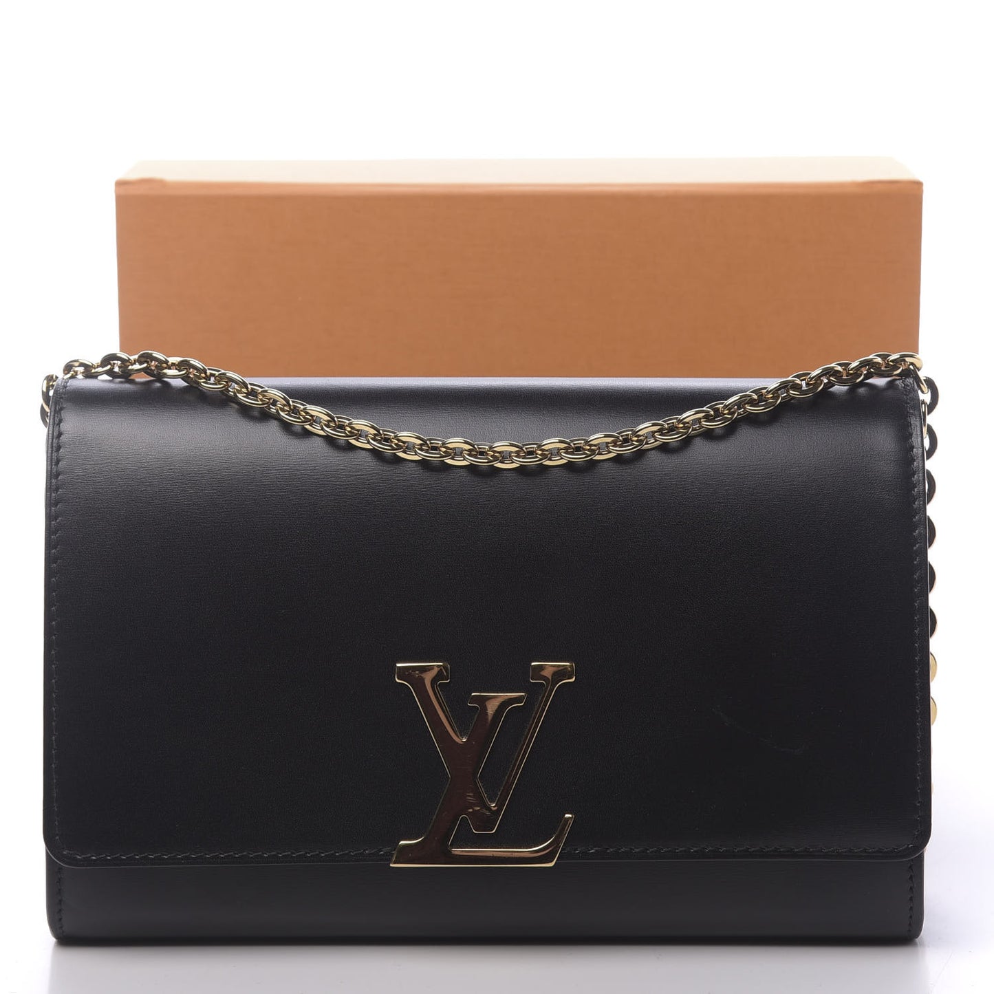 Calfskin Chain Louise GM Black