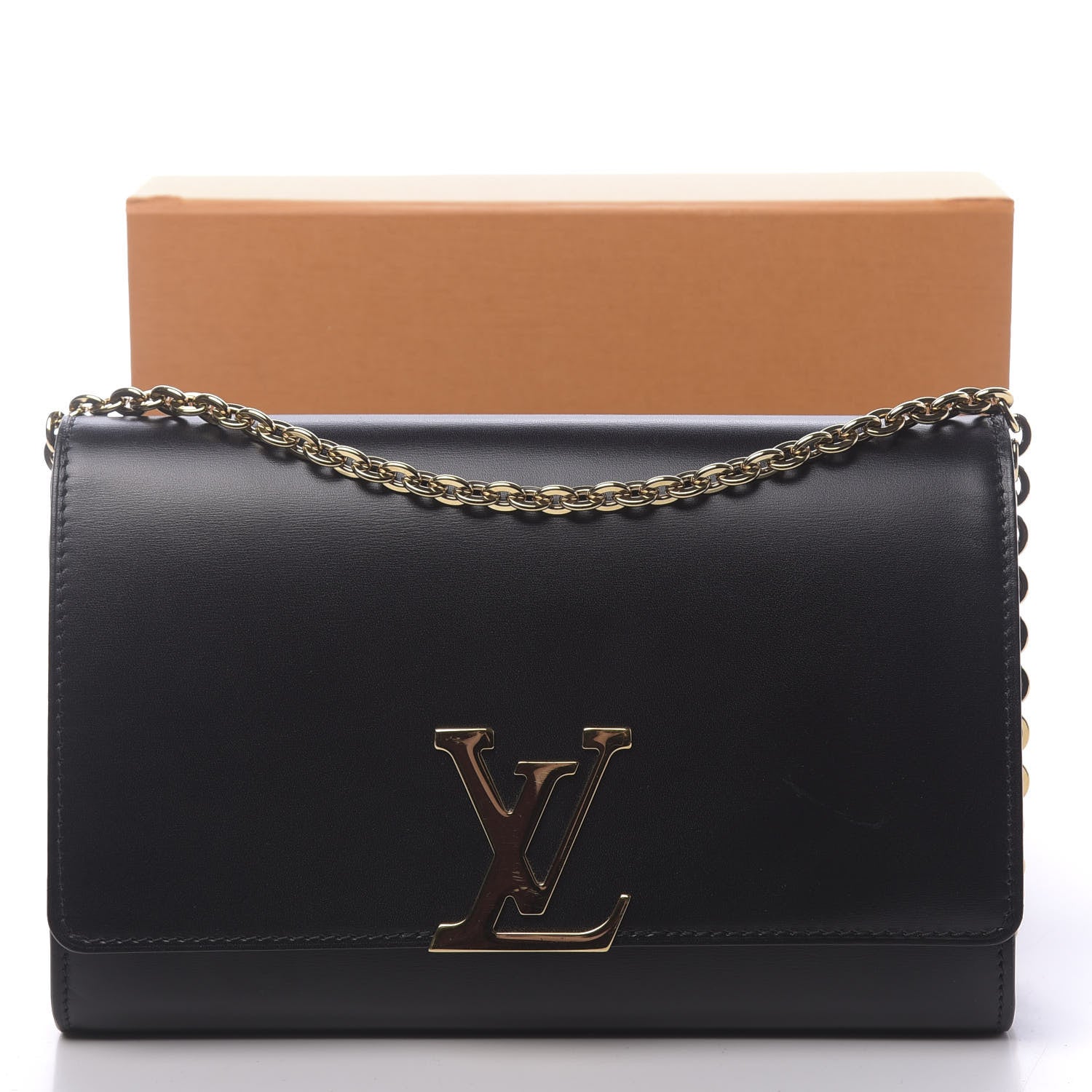 Louis Vuitton Calfskin Chain Louise GM Black 11 of 11