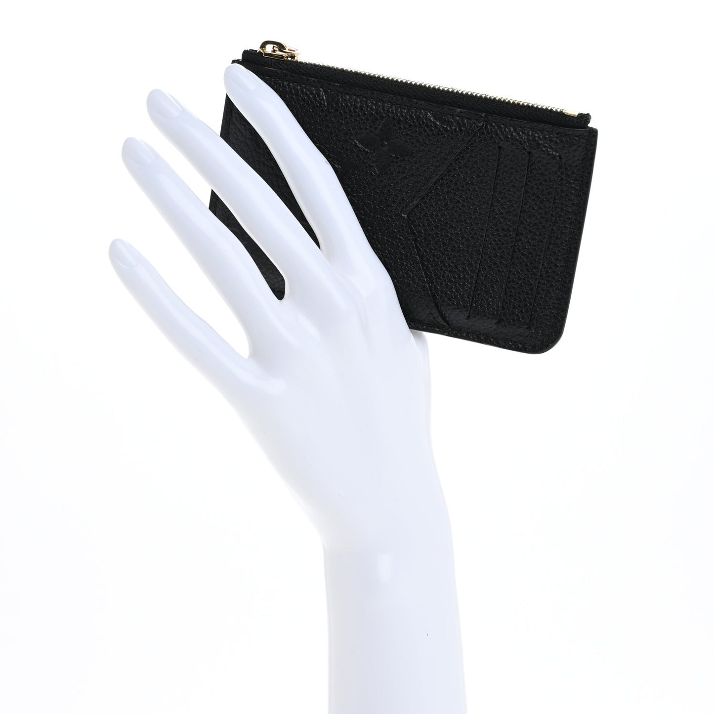 Empreinte Monogram Zipped Romy Card Holder Black