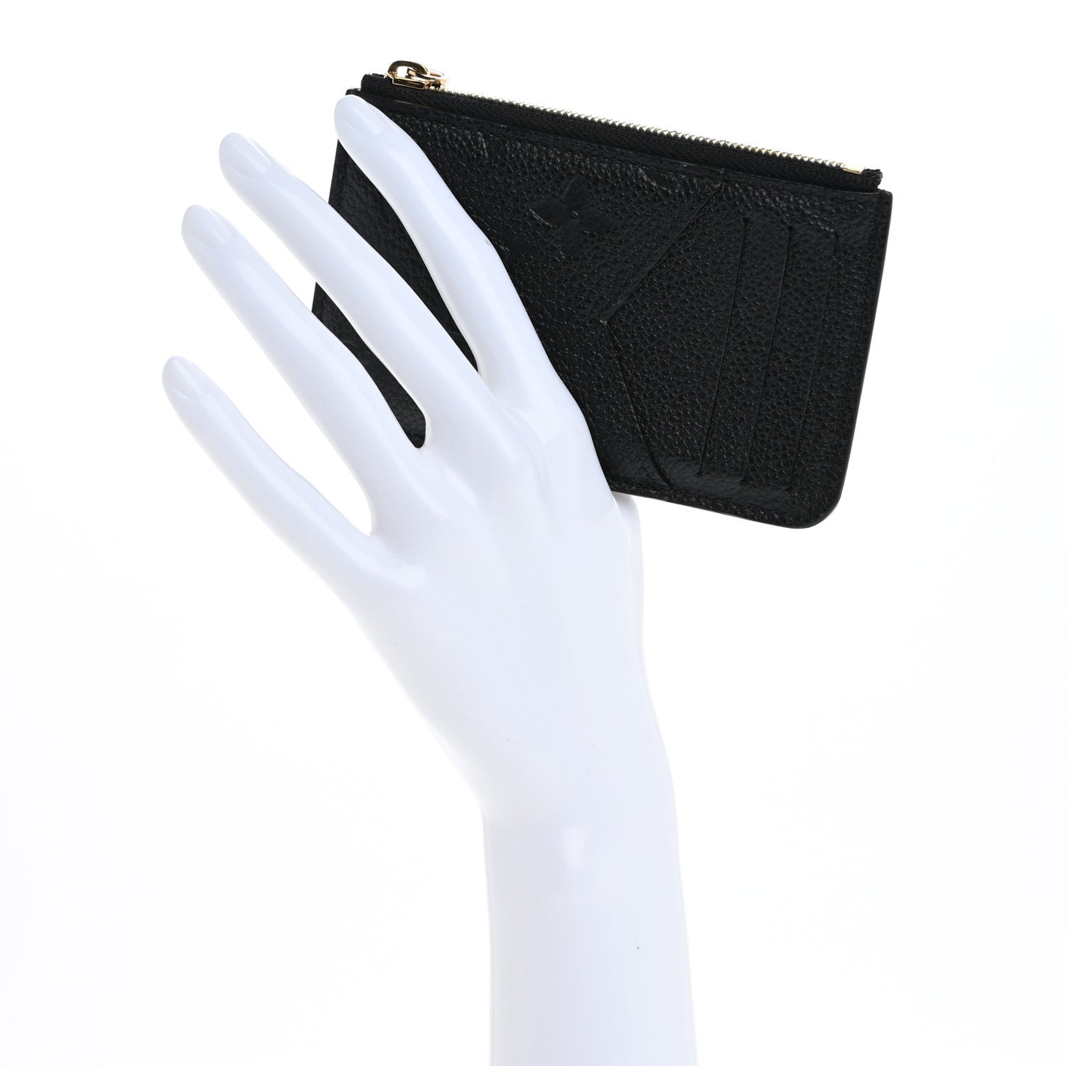 Louis Vuitton Empreinte Monogram Zipped Romy Card Holder Black 2 of 9