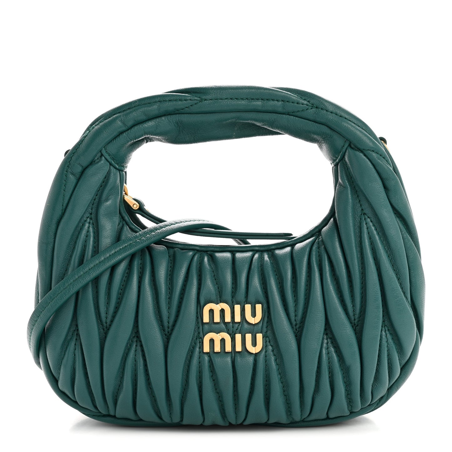Nappa Matelasse Mini Wander Hobo Green