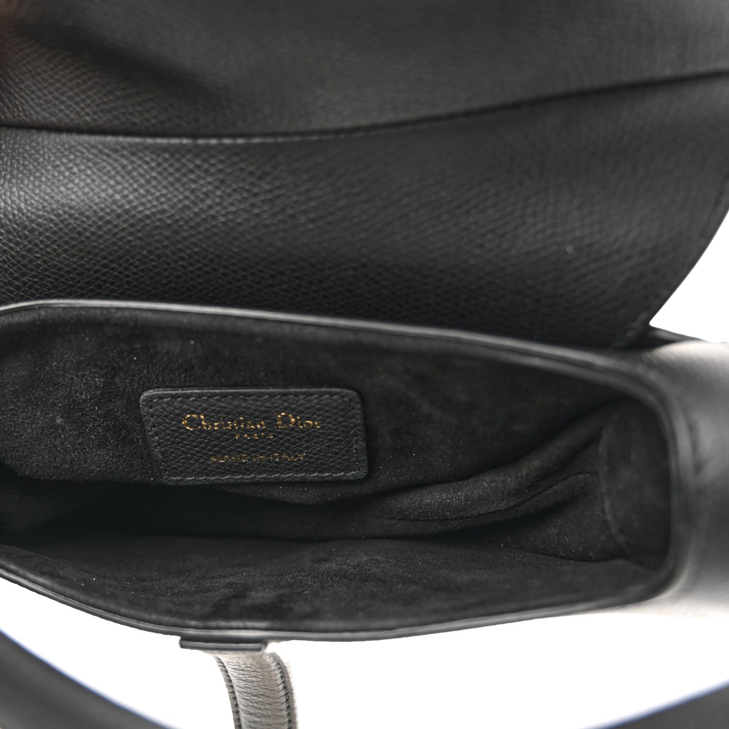 Christian Dior Grained Calfskin Mini Saddle Bag Black 5 of 10