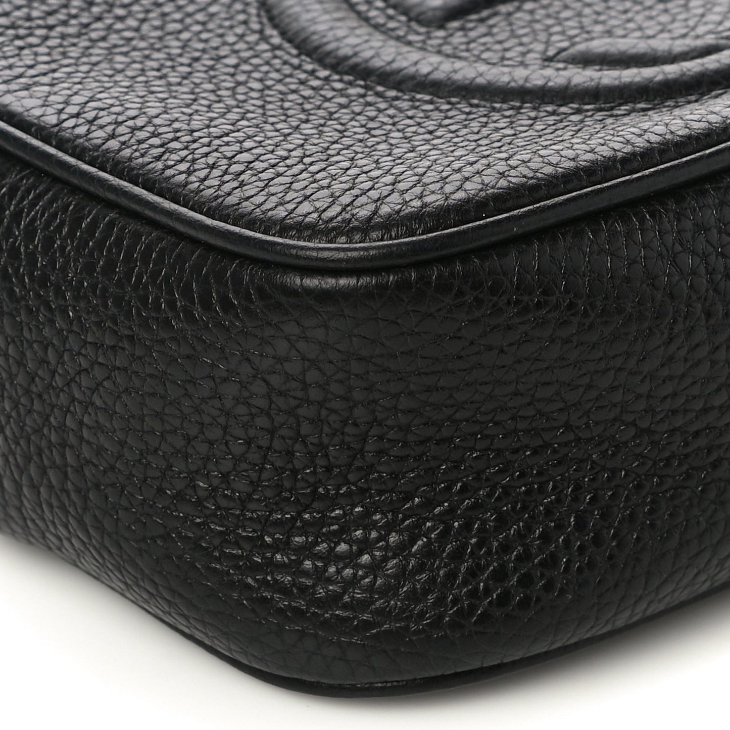 Pebbled Calfskin Mini Soho Disco Bag Black