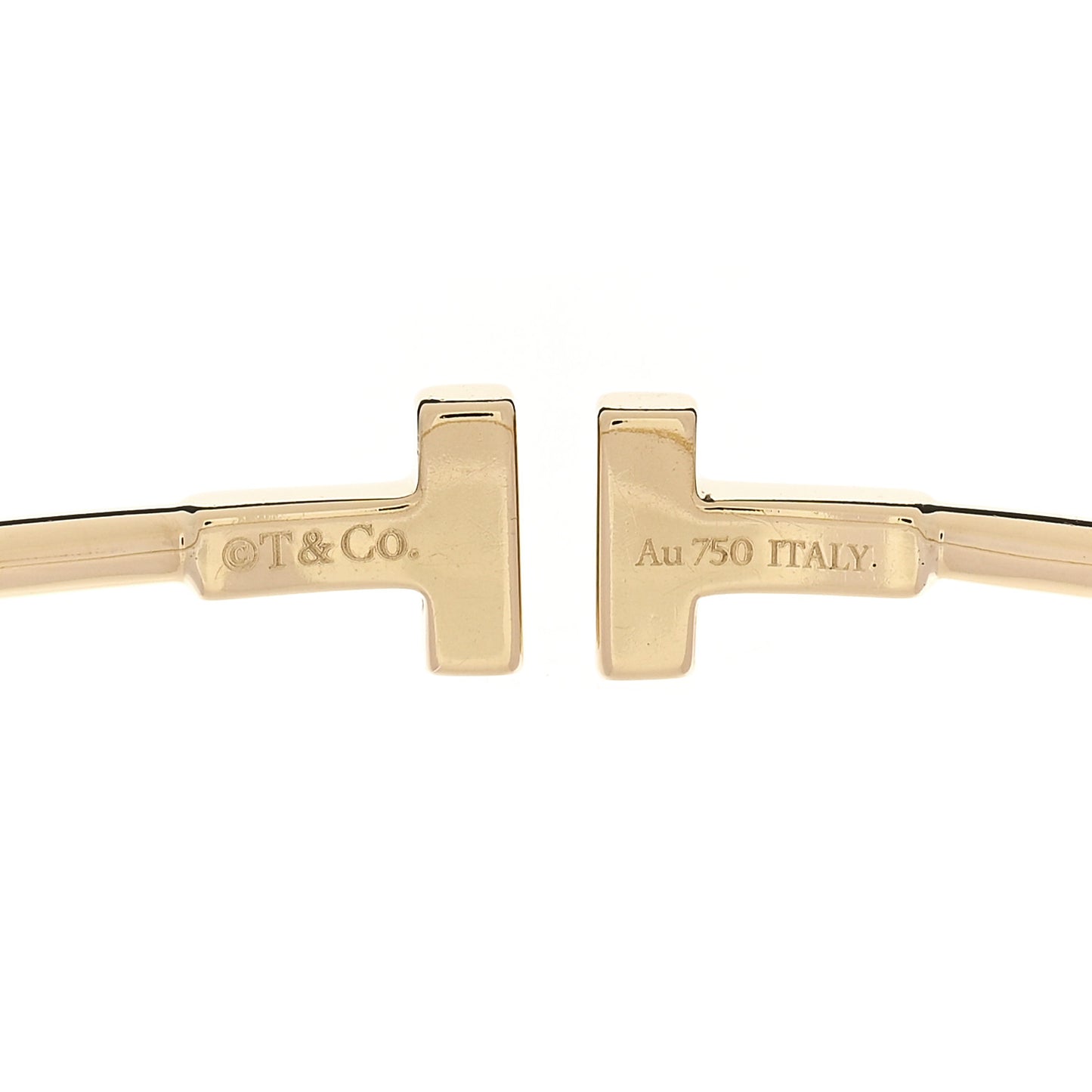 18K Yellow Gold Narrow T Wire Bracelet