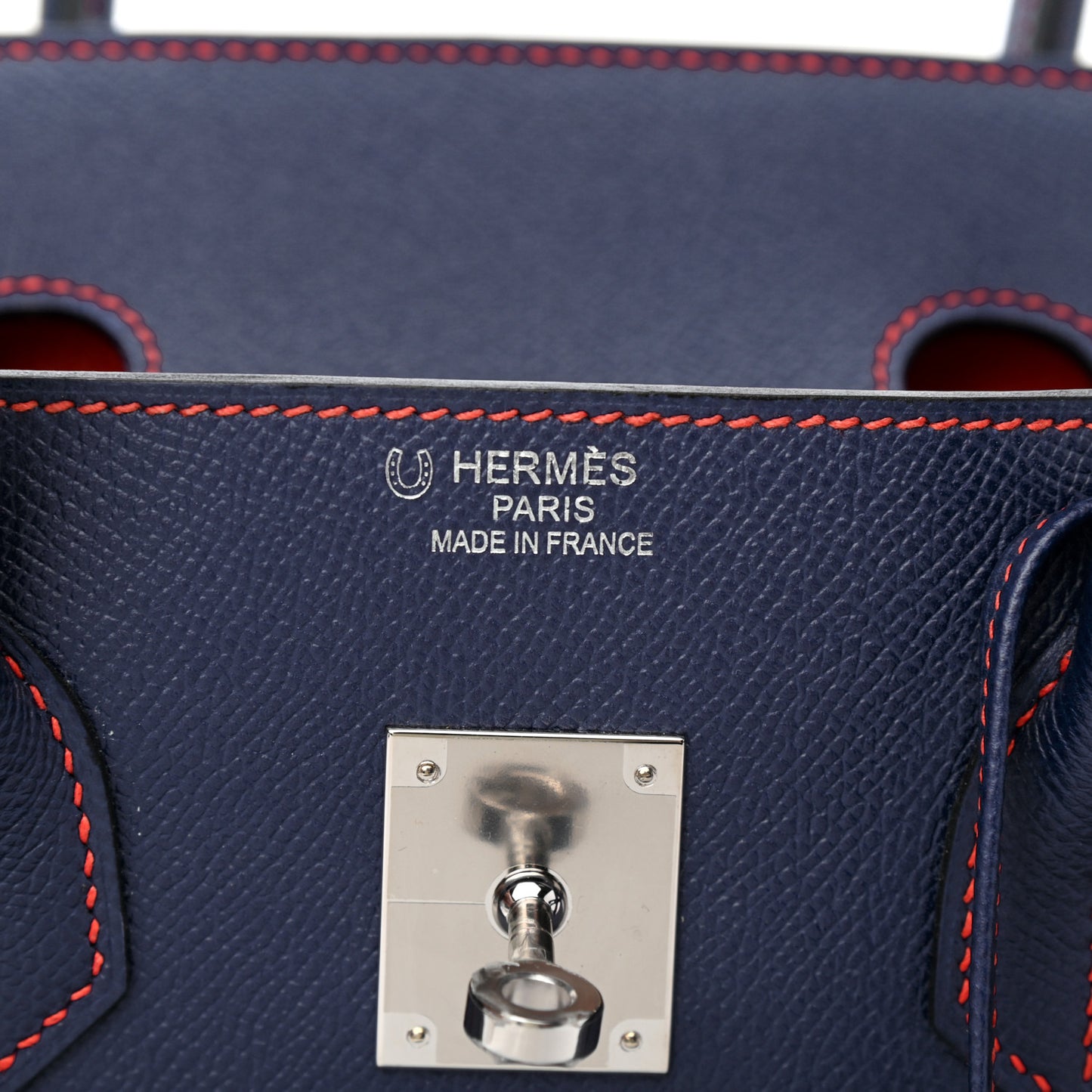 Epsom Horseshoe Birkin 35 Bleu Saphir Capucine