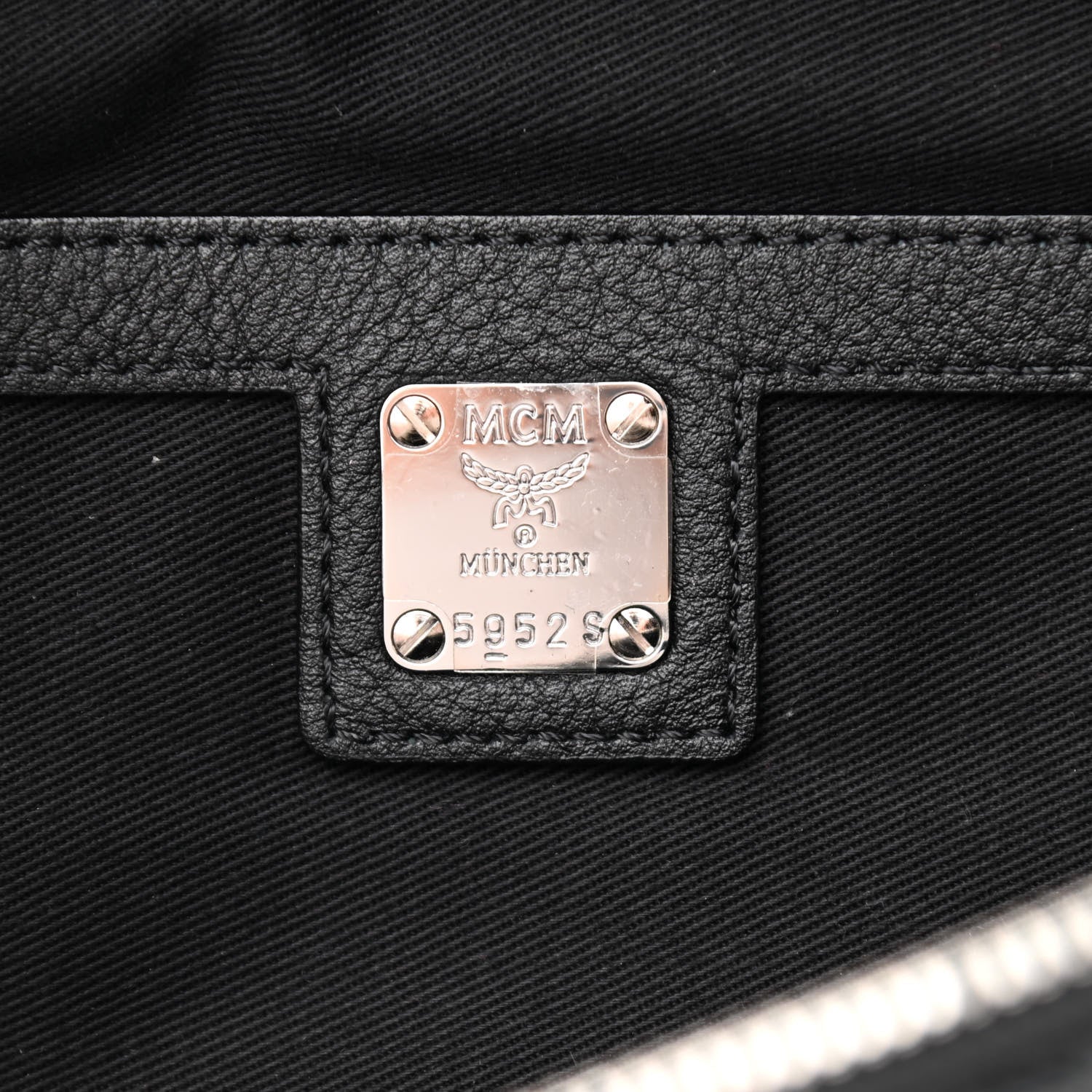 MCM Calfskin Ottomar Monogram Fursten Belt Bag Black 6 of 10