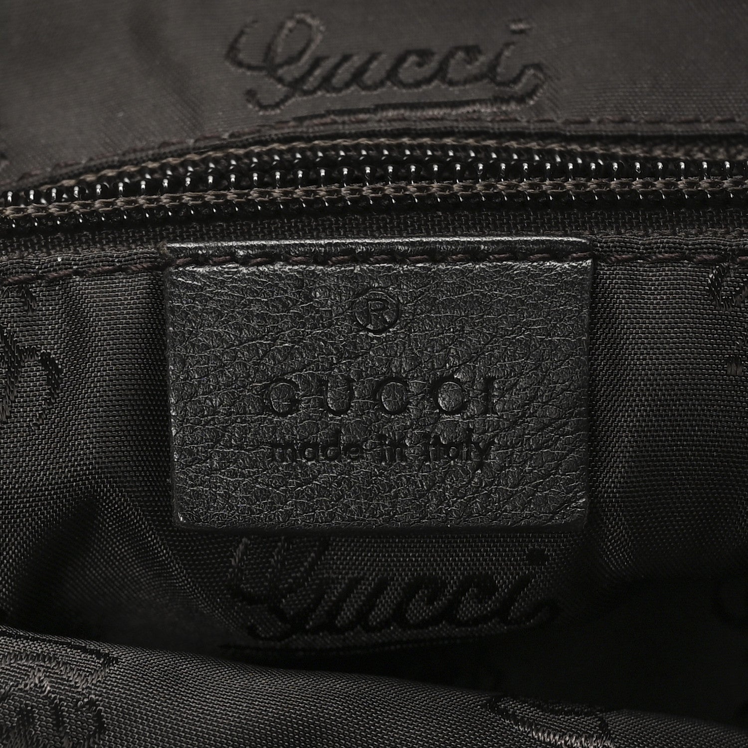 Gucci Guccissima Medium Flat Messenger Bag Black 6 of 10