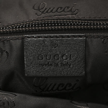 Gucci Guccissima Medium Flat Messenger Bag Black 6 of 10