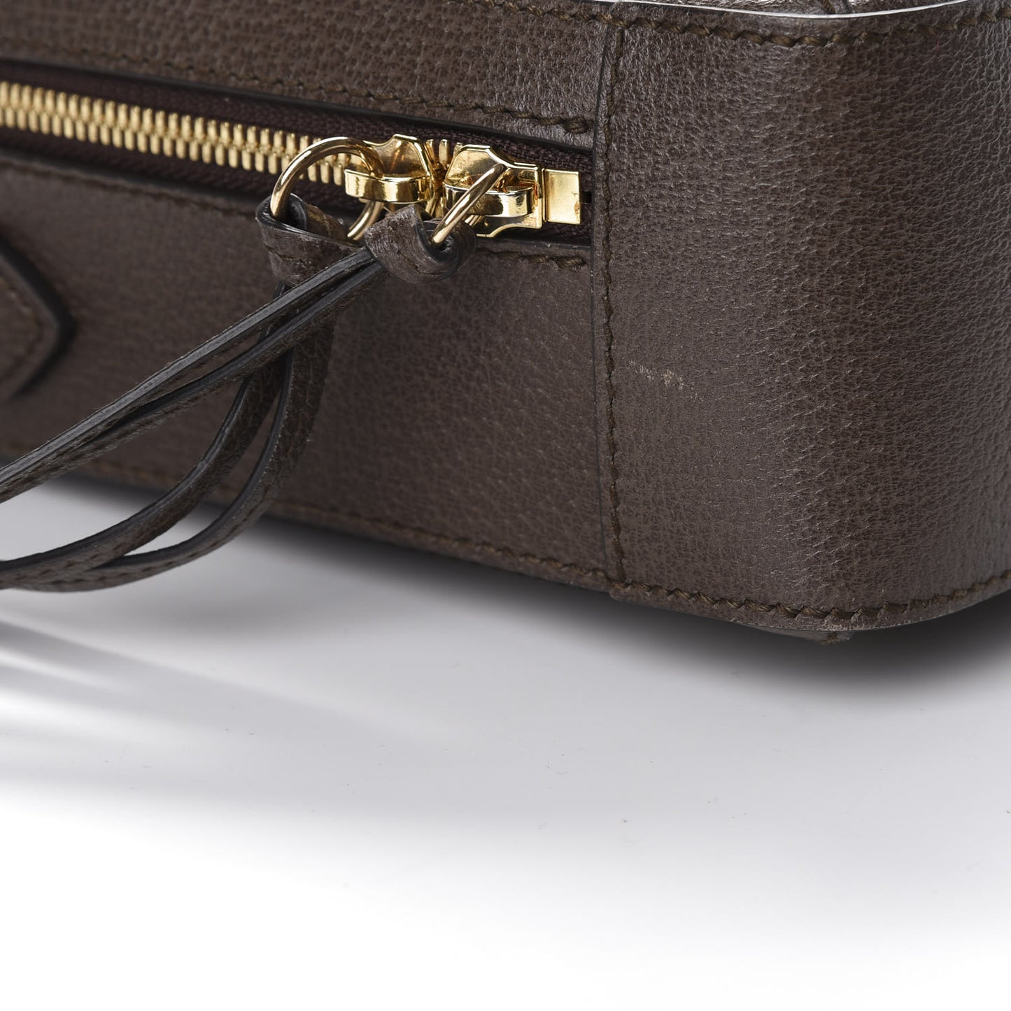 GG Supreme Monogram Web Small Ophidia Top Handle Shoulder Bag Brown