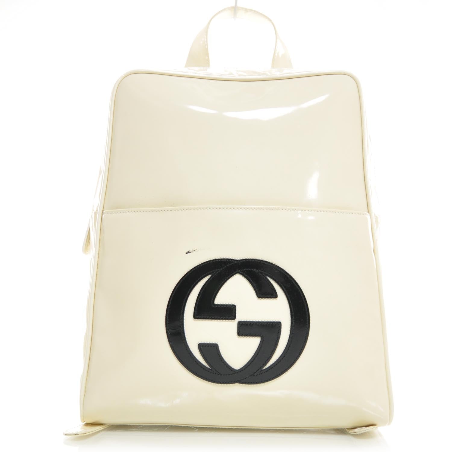 Gucci Patent GG Backpack Ivory 1 of 9