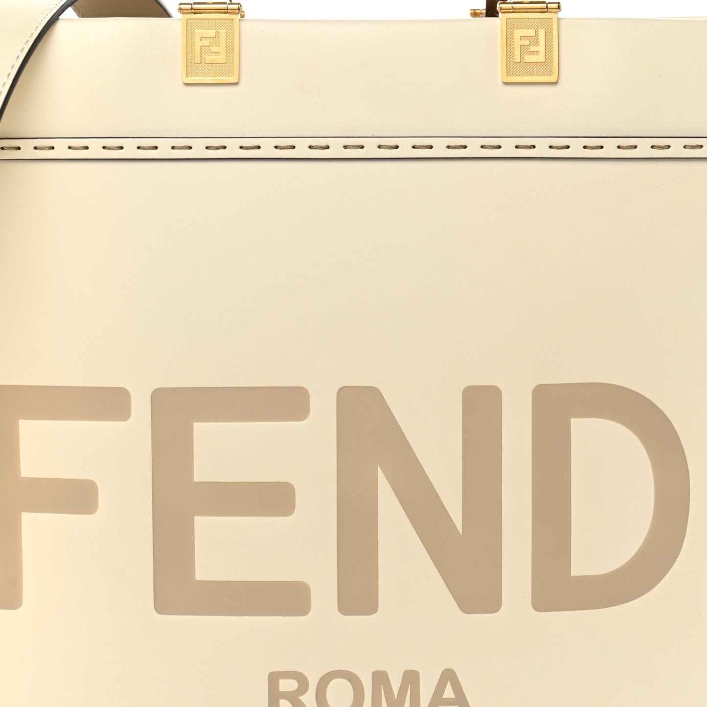 Vitello King Plexiglass Medium Fendi Sunshine Shopper Tote White Ice