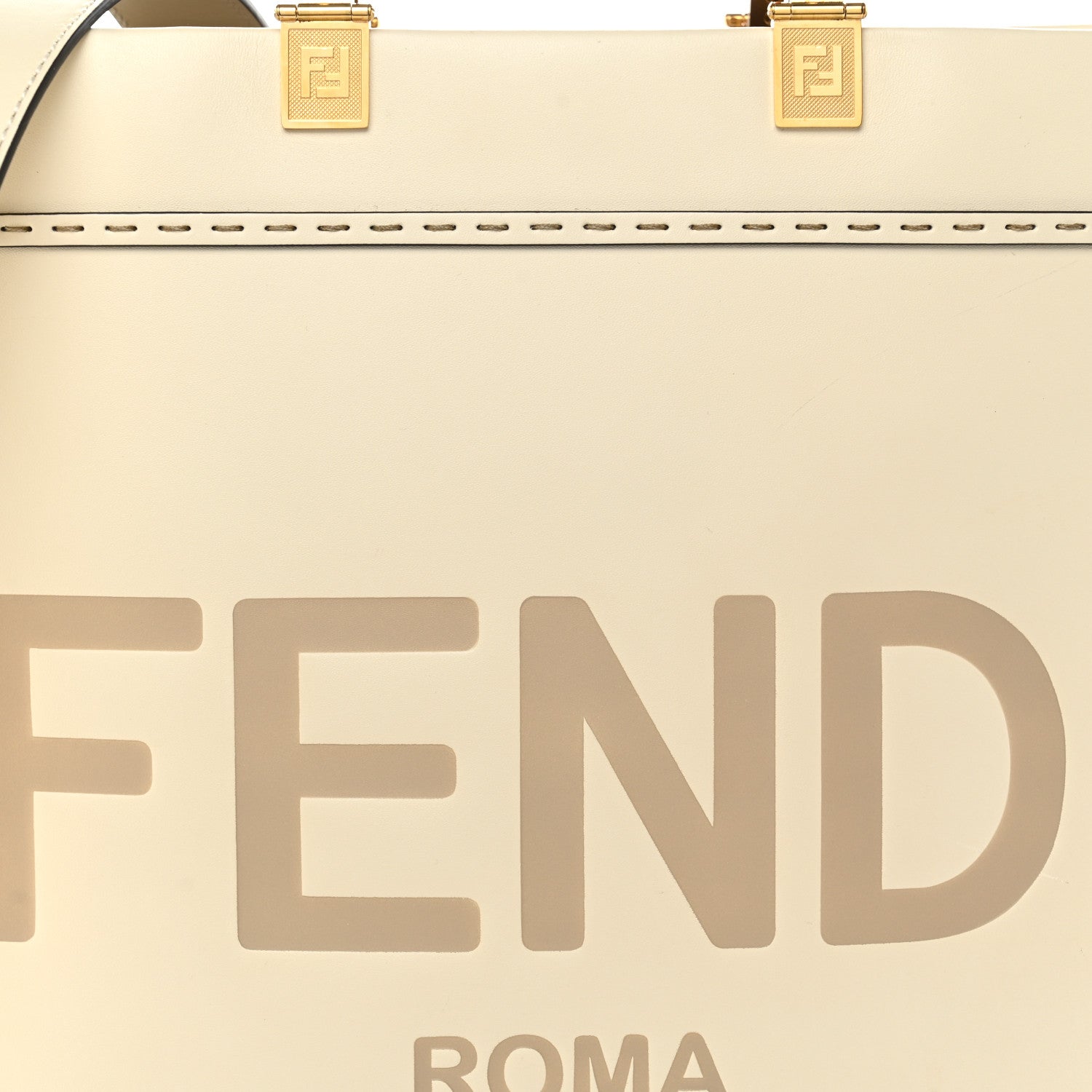 Fendi Vitello King Plexiglass Medium Fendi Sunshine Shopper Tote White Ice 8 of 11