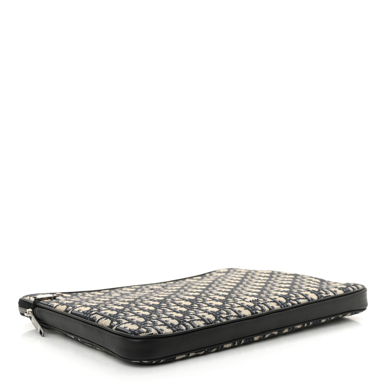 Christian Dior Oblique Grained Calfskin Laptop Case Blue Multicolor 4 of 11