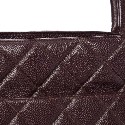 Chanel Caviar Quilted Medallion Tote Bordeaux 10 of 10
