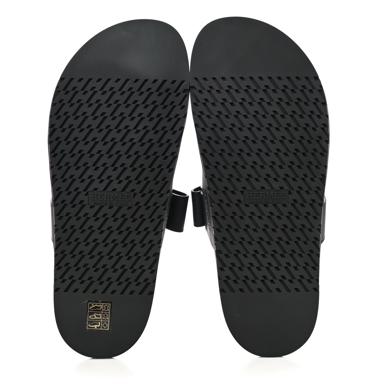 Hermes Epsom Calfskin Graff Hermes Mens Chypre Sandals 42 Black 6 of 9