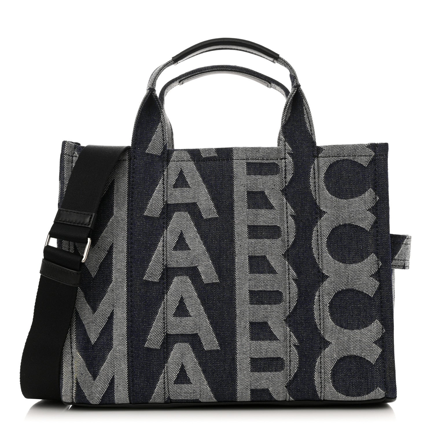 Marc Jacobs Denim Jacquard Medium The Monogram Tote Bag Denim Blue 1 of 12