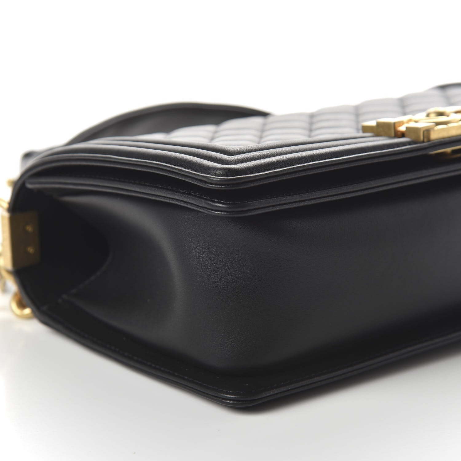 Chanel Calfskin Medium Boy Logo Top Handle Flap Black 6 of 11