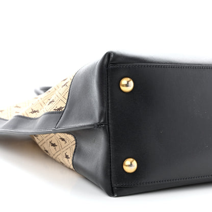 Saint Laurent Canvas All-Over Monogram Cabas Tote Beige Black 9 of 10