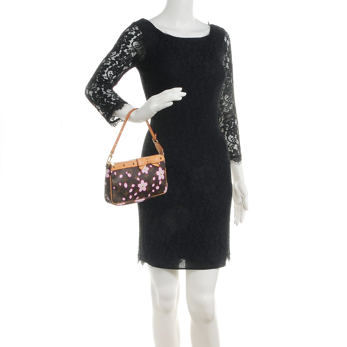 Monogram Cherry Blossom Pochette Accessories Brown