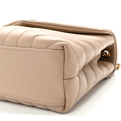 Saint Laurent Calfskin Y Quilted Monogram Small Loulou Chain Satchel Dark Beige 10 of 10